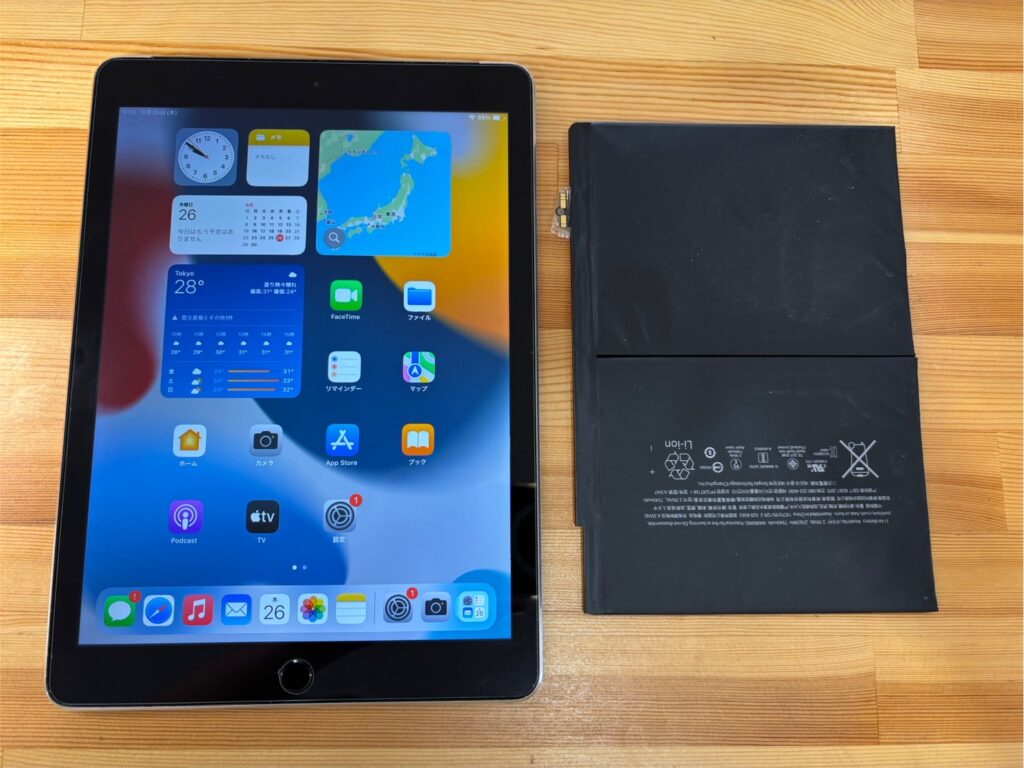 iPad6バッテリー交換