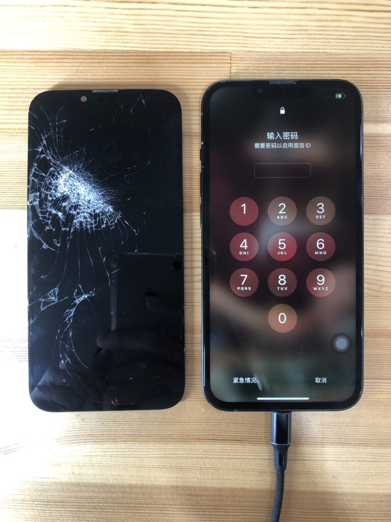 iPhone13画面割れ
