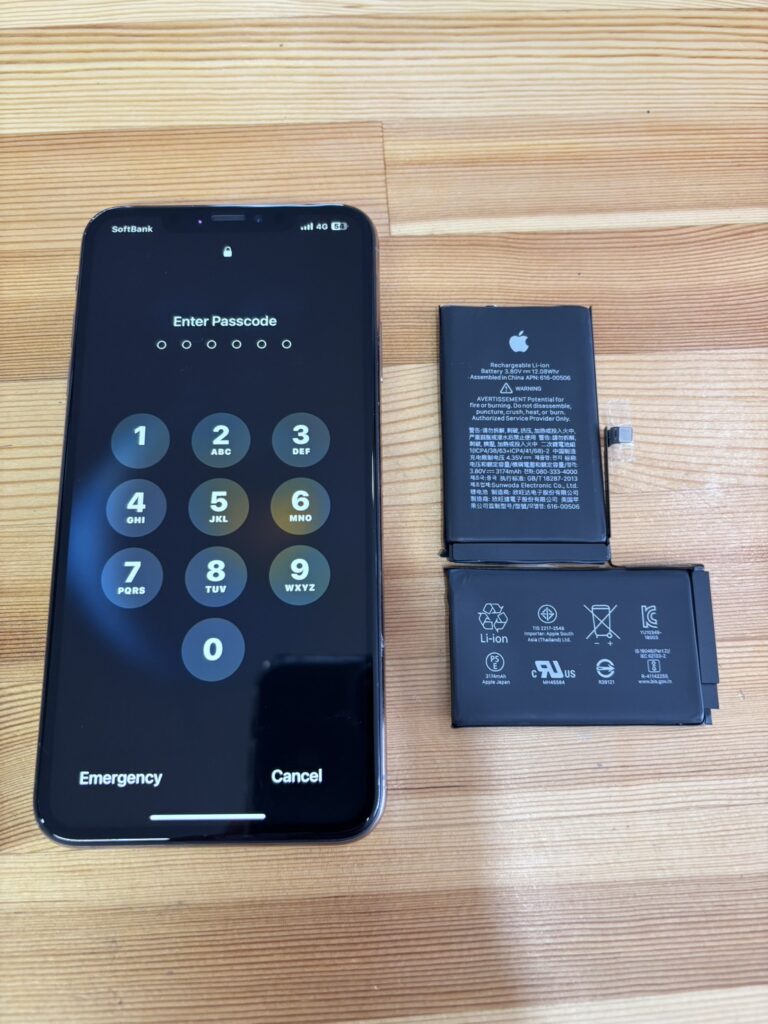 iPhoneXsmaxバッテリーl交換