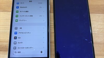 iPhoneSE2水没が原因の画面表示不良【iPhone修理熊谷】