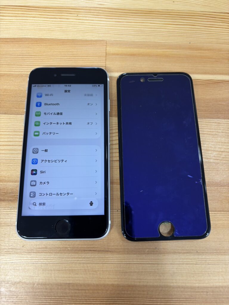 iPhoneSE2水没画面修理